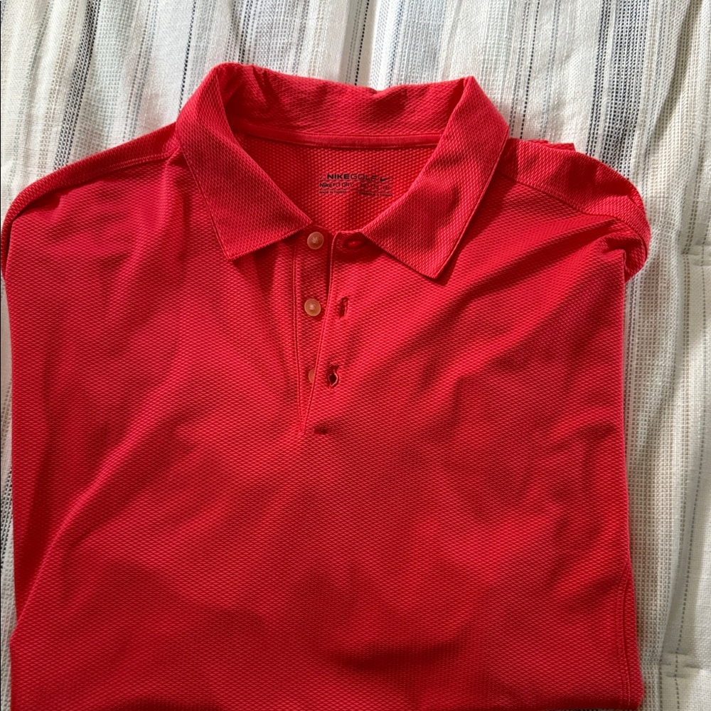 Nike Bright Red Polo Shirt